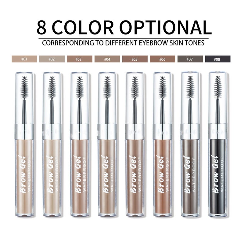 MAEPEOR Waterproof Eyebrow Gel 8 Colors Full-pigmented Long Lasting Liquid Brow Gel for Fuller & Defined Looking (#01 Warm Blonde） - Image 3